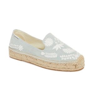 Soludos - Embroidered Loafer Espadrille - Chambray - Size 8